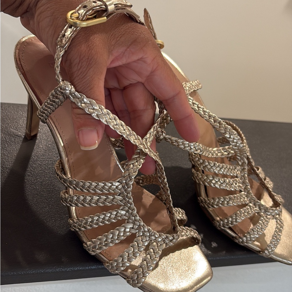 Boden Gold Braided Women's Heels
